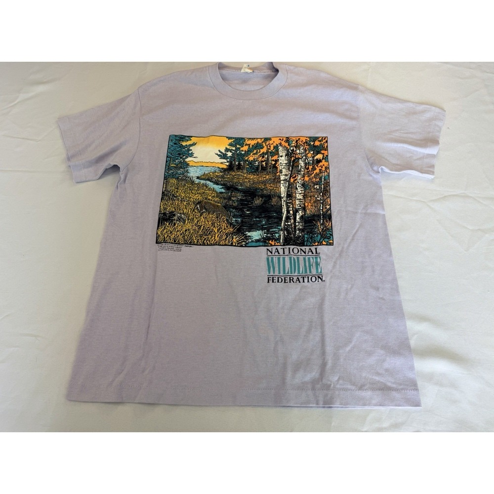 National Wildlife‎ Federation Vintage T-shirt  Single Stitch 1990 Size Large